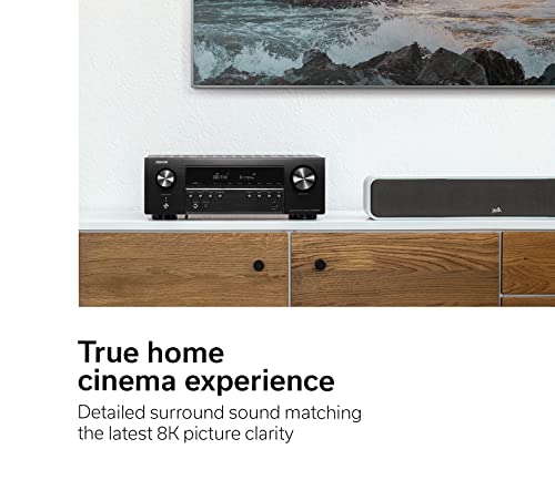 Denon AVR-S660H 5.2 Ch AVR - 75 W/Ch, Advanced 8K Upscaling, 3D Audio - Dolby TrueHD, DTS:HD Master & More, Wireless, Built-in HEOS, Alexa, Receiver