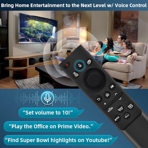 for Samsung TV Remote Replacement, for Samsung Smart TV from 2019-2023 with Voice Function. for Samsung-Remote-Control BN59 Series. for Crystal QLED Frame QLED 4K 8K TVs. 2-Year Full Warranty.