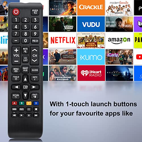 (Pack of 2) Universal for Samsung TV Remote, Replacement for Samsung Smart TV - LED LCD HDTV QLED SUHD UHD 4K 3D TV