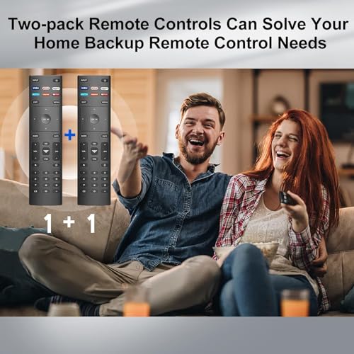 Replacement for Vizio Smart TV Remote, 2-Pack Universal Control for Vizio Remote, Control for Vizio TV Remote Compatible for VIZIO All LED LCD HD 4K UHD HDR Smart TV