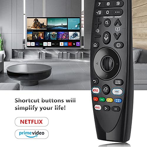 Voice Magic Remote AKB75855501 for LG OLED QNED NanoCell Webos Smart TV Magic Remote Replacement AN-MR20GA MR19BA MR18BA MR650A, with Pointer Function