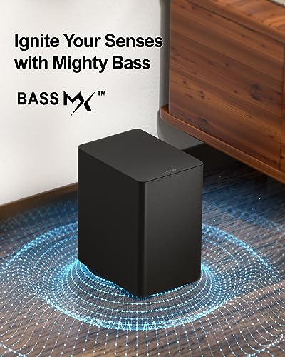 ULTIMEA 5.1 Home Theater Sound Bar Compatible with Dolby Atmos, Peak Power 410W, Sound Bars for Smart TV with Subwoofer, 3D Surround Sound System for TV, Adjustable Surround and Bass, Poseidon D60