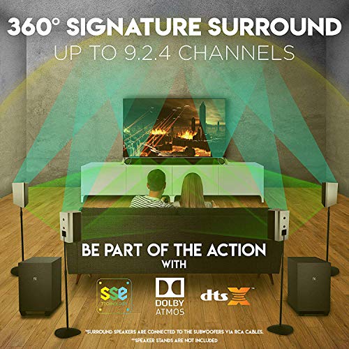 Nakamichi Shockwafe Ultra 9.2.4 Channel 1000W Dolby Atmos/DTS:X Soundbar with Dual 10" Subwoofers (Wireless) & 4 Rear Surround Speakers. Enjoy Plug and Play Explosive Bass & High End Cinema