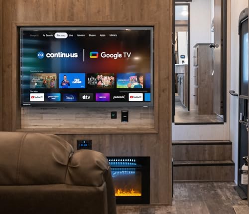 24-inch Smart 12V RV Television by Continu.us | 720p Android Google 12 Volt TV with Google Assistant, Chromecast & Free Streaming Apps | Built for RVs, Campers, Boats and More | CT-24TS10