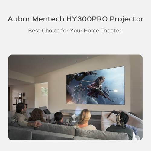 Mini Projector with WiFi and Bluetooth, 180°Rotatable Portable Projector, 1080P Support, 130" Smart Projector with Android TV 11.0, Short Throw, Auto Keyston for Outdoor/Home Theater, White