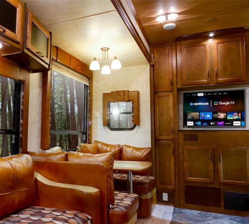 24-inch Smart 12V RV Television by Continu.us | 720p Android Google 12 Volt TV with Google Assistant, Chromecast & Free Streaming Apps | Built for RVs, Campers, Boats and More | CT-24TS10