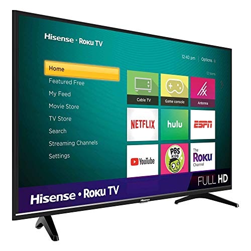 Hisense 40H4F 40-Inch LED Roku Smart TV with Alexa Compatibility (2020) (Renewed)