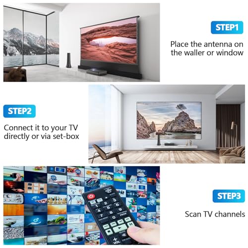TV Antenna for Smart TV，Antenna for TV without Cable with 560+ Miles Coverage Range,Amplified Signal Booster Support Smart TV and All older TV's,with High Performance Coax Cable.