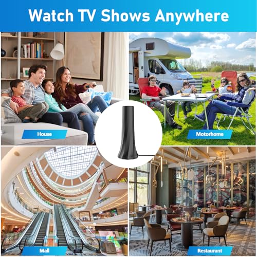 TV Antenna for Smart TV，Antenna for TV without Cable with 560+ Miles Coverage Range,Amplified Signal Booster Support Smart TV and All older TV's,with High Performance Coax Cable.