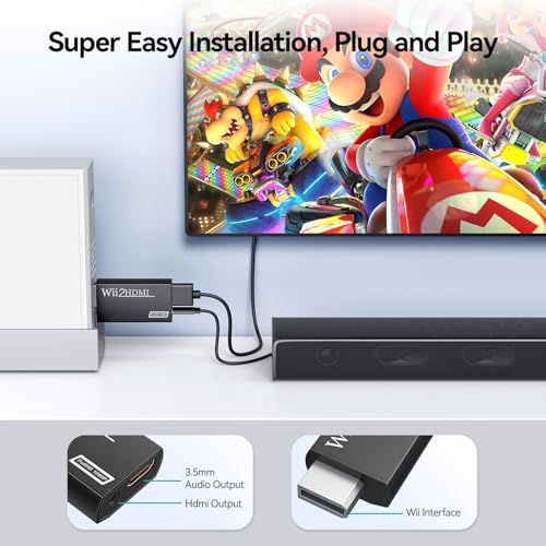 GANA Wii to HDMI 1080p Adapter with Audio