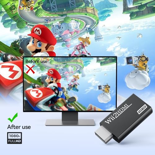 GANA Wii to HDMI 1080p Adapter with Audio