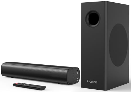Compact 2.1 Sound Bar with Subwoofer for TVs