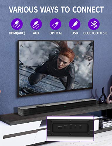 38-Inch 2.1 Sound Bar with Built-In Subwoofers