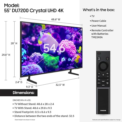 SAMSUNG 55-Inch 4K UHD HDR Smart TV