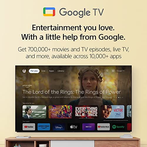 Sony 75 Inch 4K Ultra HD TV X80K Series: LED Smart Google TV with Dolby Vision HDR KD75X80K- Latest Model, Black