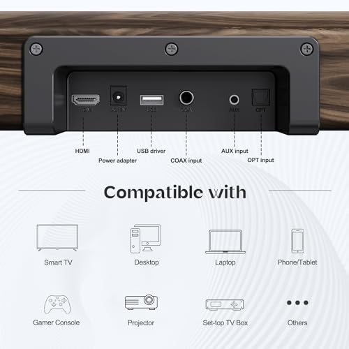 OFFSIR 32" Bluetooth Soundbar with 6 Speakers