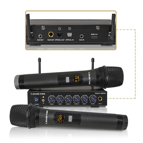 Wireless Karaoke Mixer System with Handheld Microphones