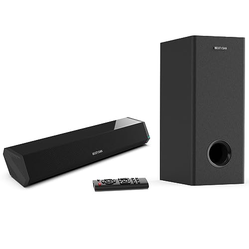 Compact 2.1 Sound Bar with Subwoofer for TV