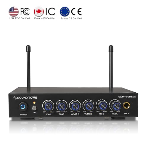 Wireless Karaoke Mixer System with Handheld Microphones