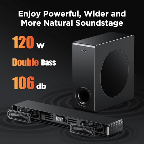 Hiwill 100W Sound Bar with 5.25'' Subwoofer