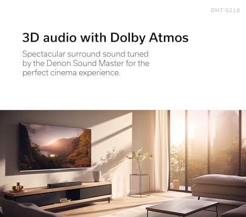 Denon DHT-S218 2.1-Channel Dolby Atmos Sound Bar