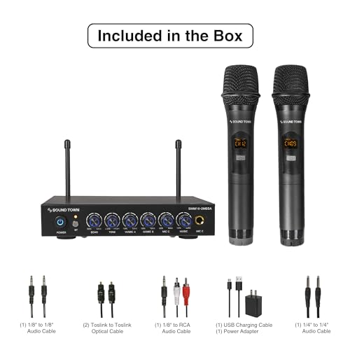 Wireless Karaoke Mixer System with Handheld Microphones