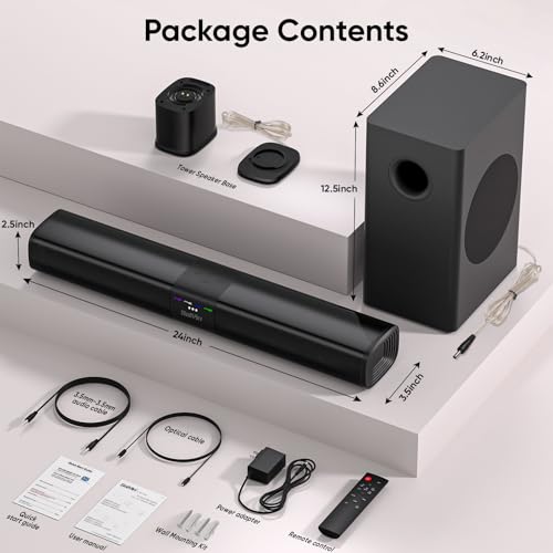 Smart Sound Bars with Subwoofer and Bluetooth