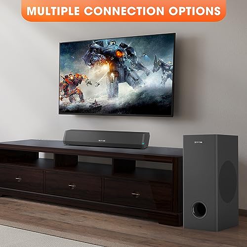 Compact 2.1 Sound Bar with Subwoofer for TV