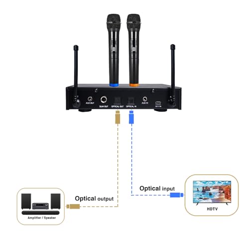 Wireless Karaoke Mixer System with Handheld Microphones