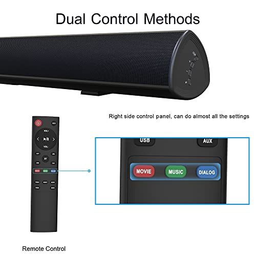 80W 34-Inch Bestisan Bluetooth Soundbar Speaker