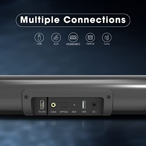 BESTISAN 34-Inch Bluetooth Sound Bar for TVs