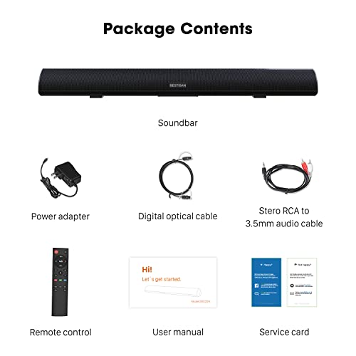 80W 34-Inch Bestisan Bluetooth Soundbar Speaker