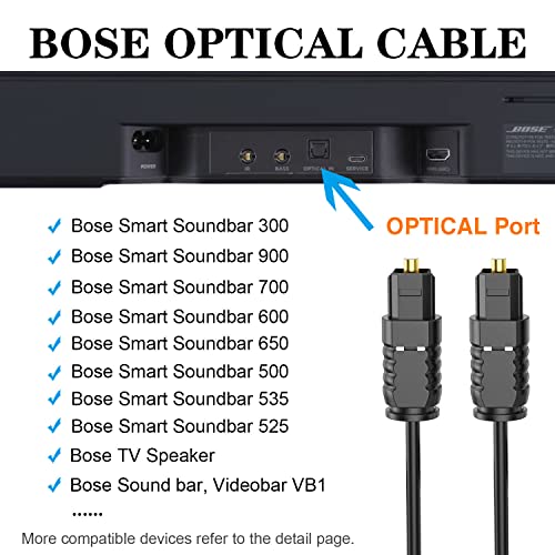 5ft Optical Audio Cable for Bose Soundbars