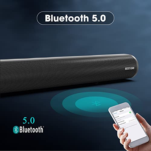 BESTISAN 34-Inch Bluetooth Sound Bar for TVs