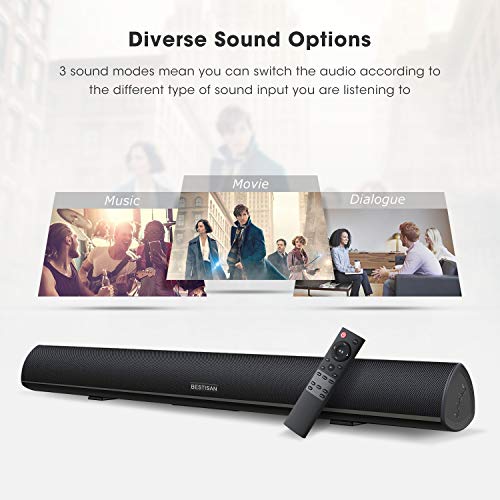 BESTISAN 100W Bluetooth Sound Bar for TV