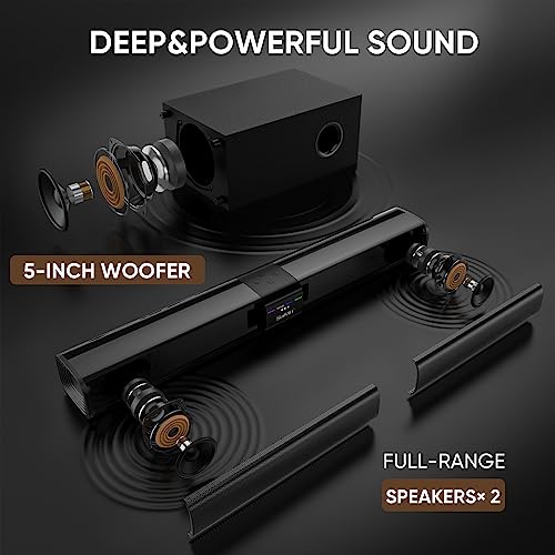 Saiyin 100W Bluetooth Sound Bar with Subwoofer