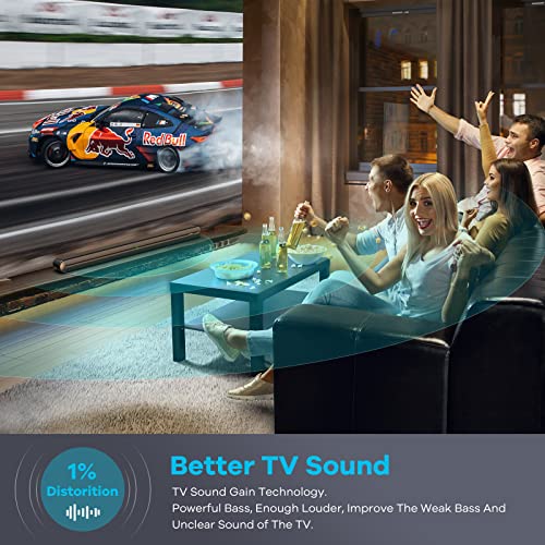 Heymell 150W Bluetooth Soundbar with 3D Surround Audio