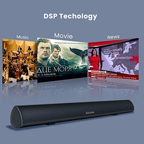BESTISAN 28” Bluetooth 5.0 Soundbar for TV