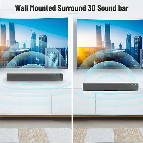 BESTISAN 21-Inch Wireless Bluetooth Soundbar with Equalizer