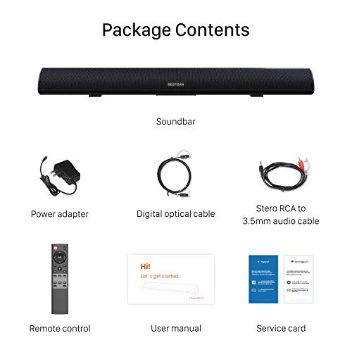 BESTISAN 100W Bluetooth Sound Bar for TV