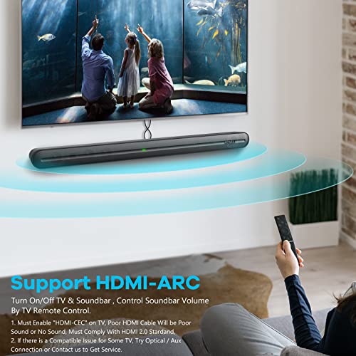 Heymell 150W Bluetooth Soundbar with 3D Surround Audio