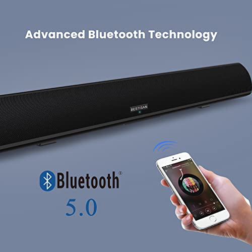 BESTISAN 28” Bluetooth 5.0 Soundbar for TV