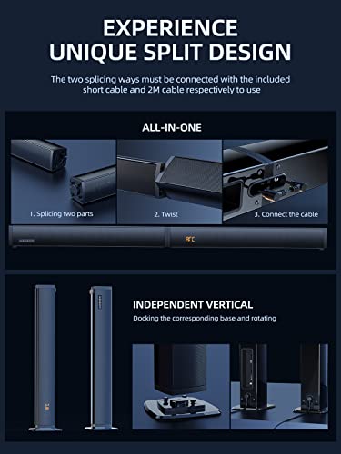 Smart TV Sound Bar with Detachable Subwoofer
