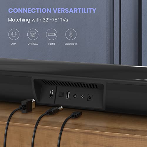 BESTISAN 28” Bluetooth 5.0 Soundbar for TV