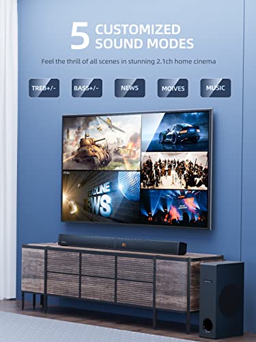 Smart TV Sound Bar with Detachable Subwoofer