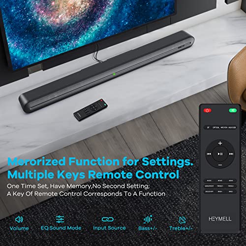 Heymell 150W Bluetooth Soundbar with 3D Surround Audio