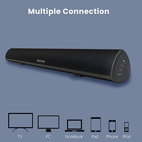 BESTISAN 28” Bluetooth 5.0 Soundbar for TV