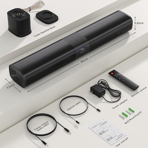 Detachable 20" Sound Bar for Smart TVs