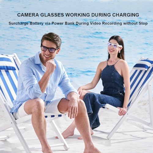 Smart Glasses with HD Camera & Bluetooth Speaker
