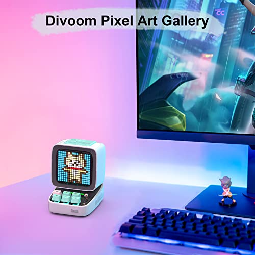 Divoom Ditoo Pixel Art Bluetooth Speaker, Smart Alarm